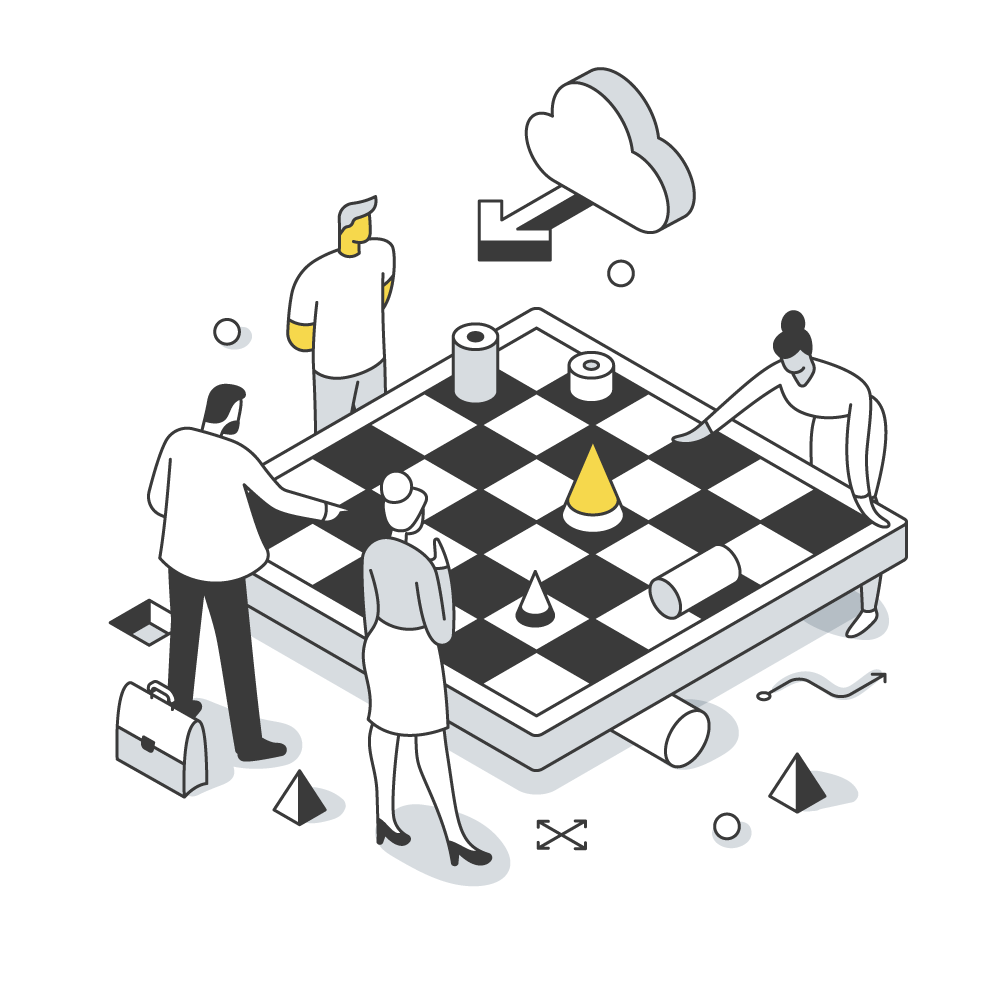 Ludzie nad szachownicą